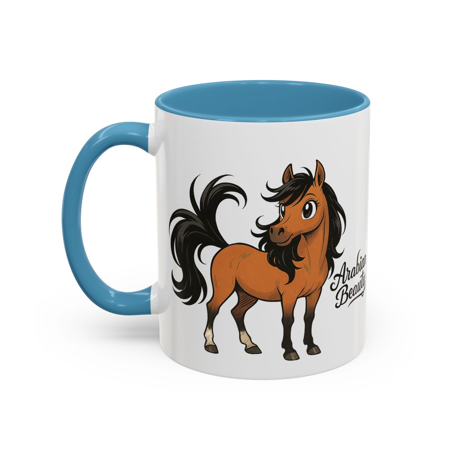 Arabian Beauty Horse Accent Coffee Mug - Perfect Gift for Horse Lovers, Equestrian Decor, Unique Animal Lover Mug, Tea Cups