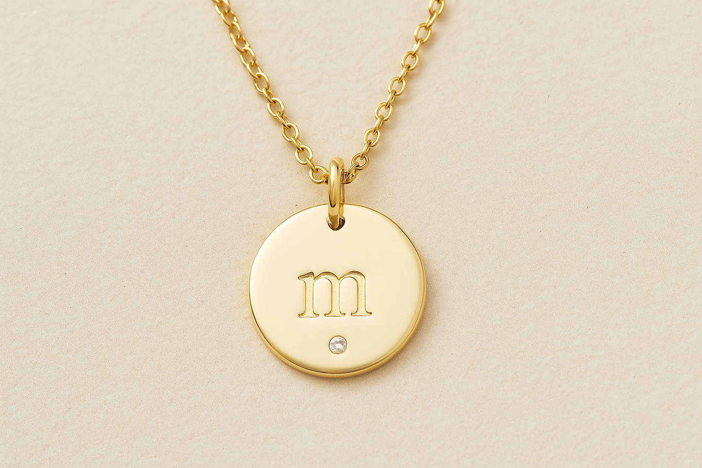 Maya Personalized Initial Necklace – Gold Letter Pendant
