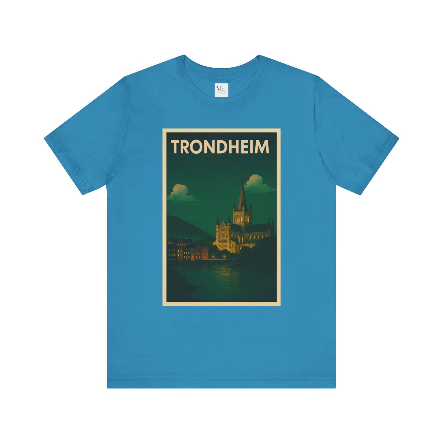 Trondheim Night Tee – Unisex Scandinavian City Silhouette Shirt