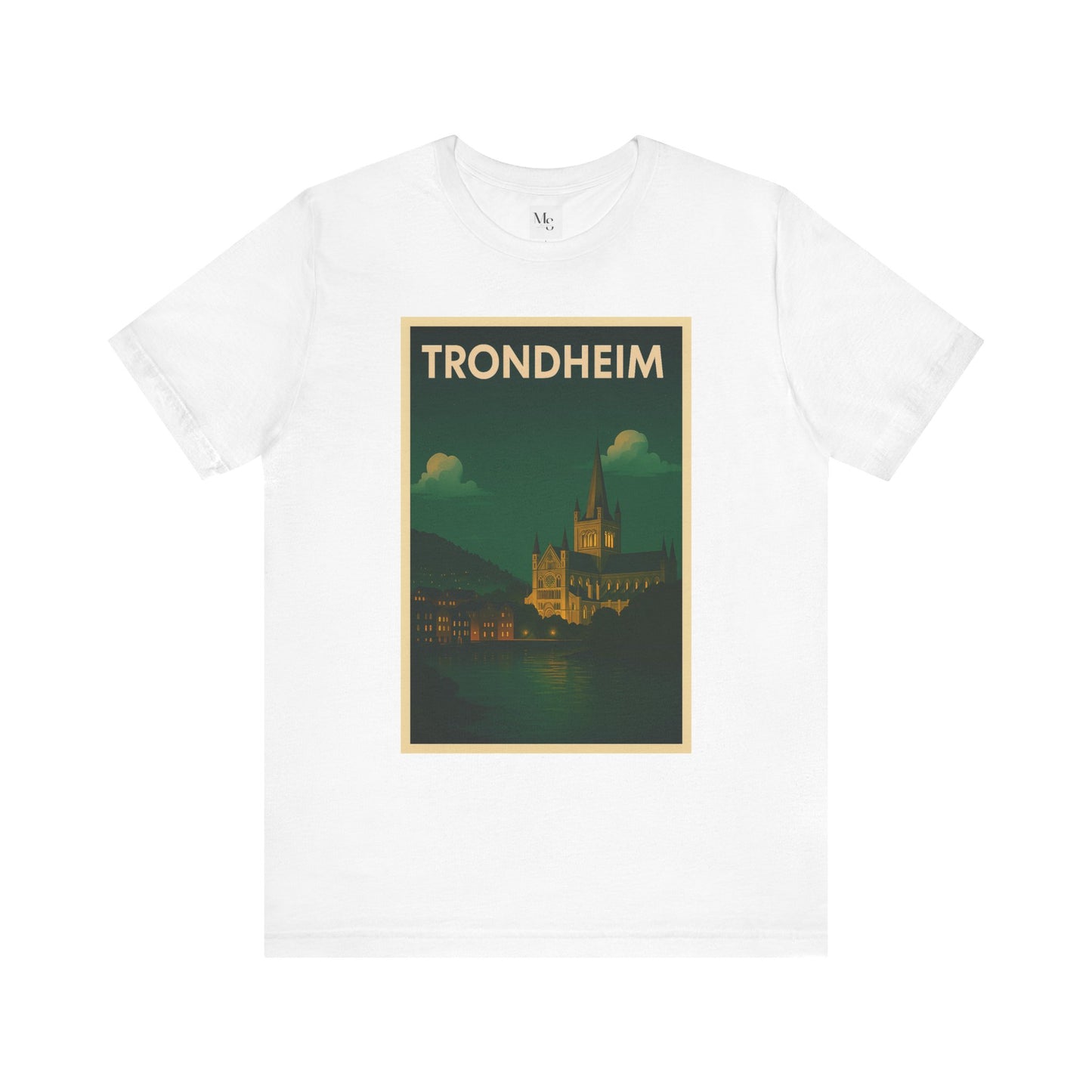 Trondheim Night Tee – Unisex Scandinavian City Silhouette Shirt