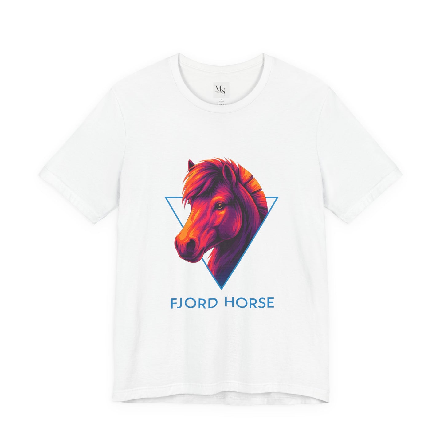 Fjord Neon Horse Tee – 80s Style Neon Graphic Fjord Horse T‑Shirt Gift