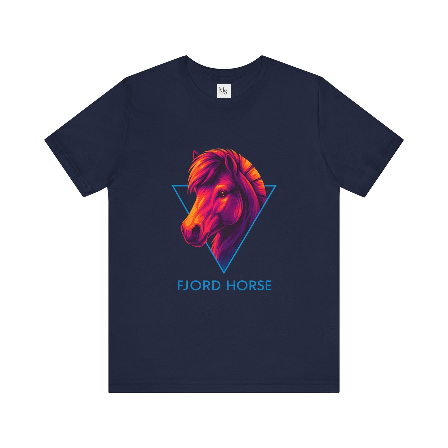 Fjord Neon Horse Tee – 80s Style Neon Graphic Fjord Horse T‑Shirt Gift