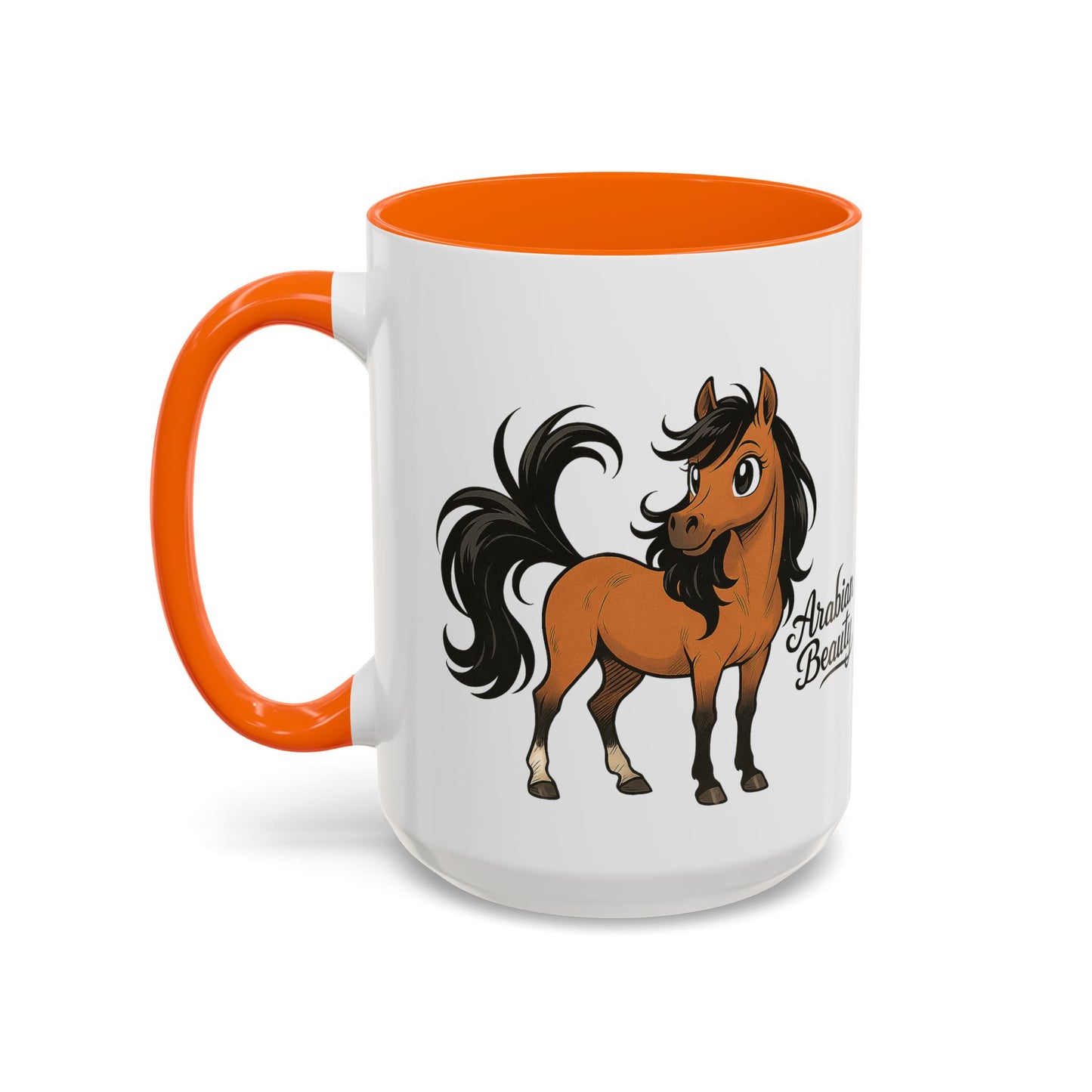 Arabian Beauty Horse Accent Coffee Mug - Perfect Gift for Horse Lovers, Equestrian Decor, Unique Animal Lover Mug, Tea Cups