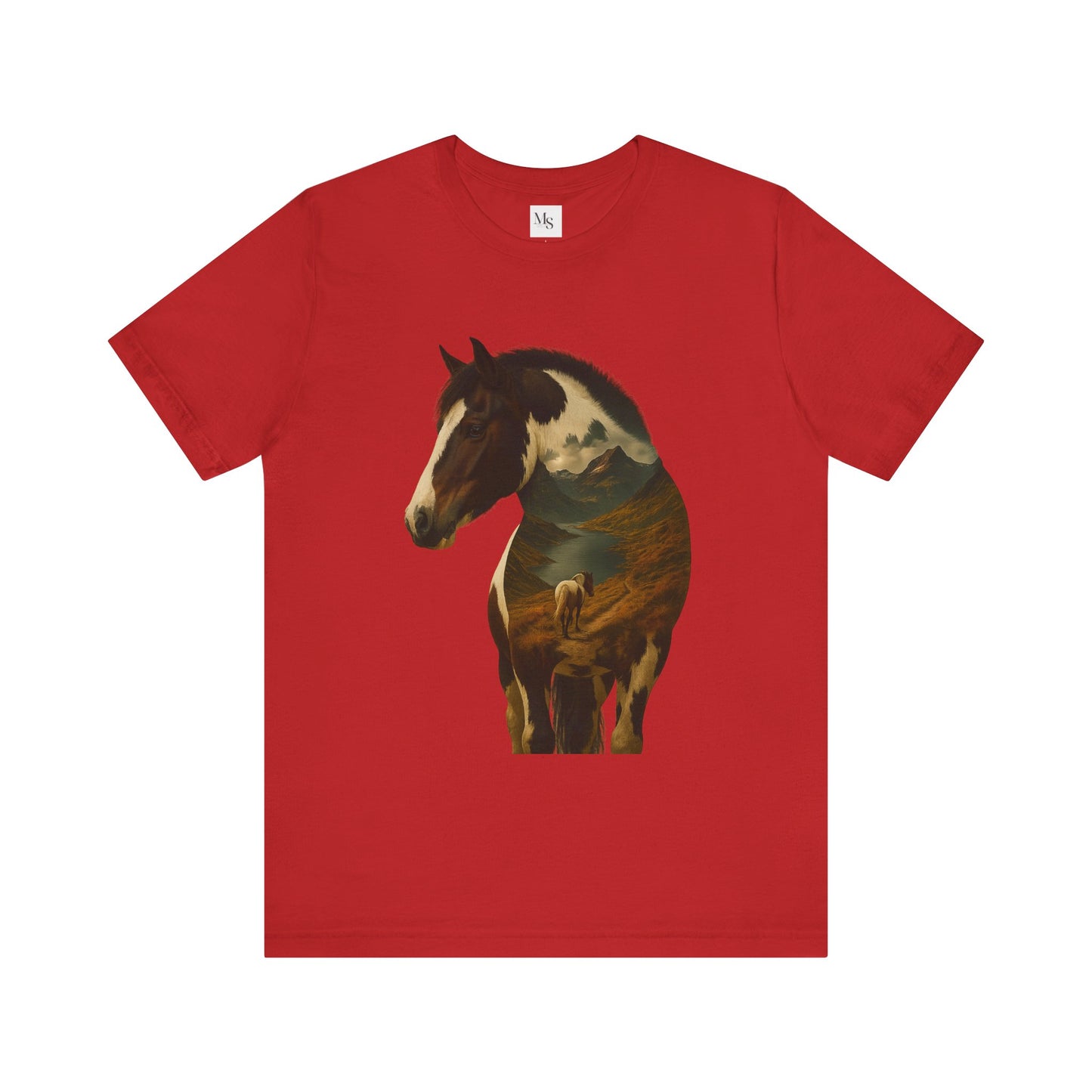 Pinto Horse Silhouette T-Shirt – Western Horse Lover Tee | Equestrian Gift for Riders & Ranch Fans | Unisex Country Style Shirt