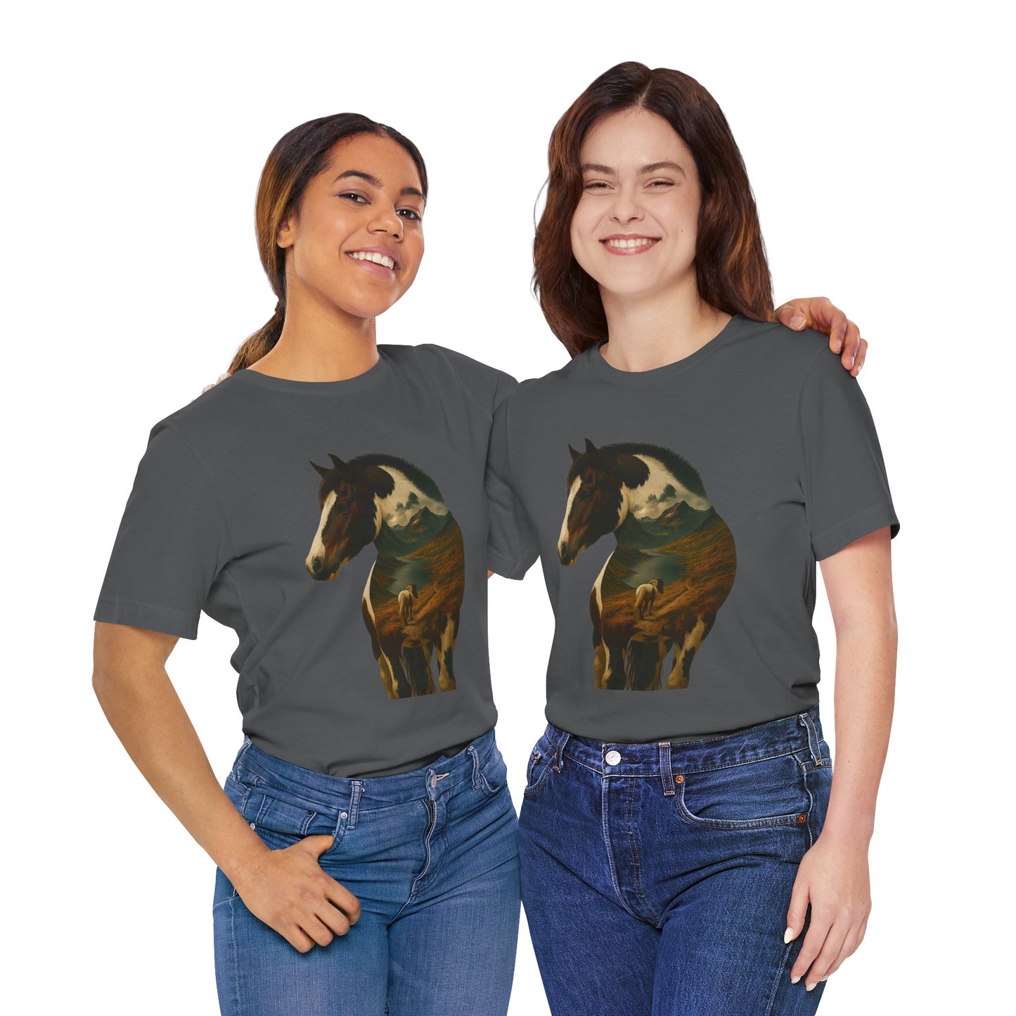 Pinto Horse Silhouette T-Shirt – Western Horse Lover Tee | Equestrian Gift for Riders & Ranch Fans | Unisex Country Style Shirt