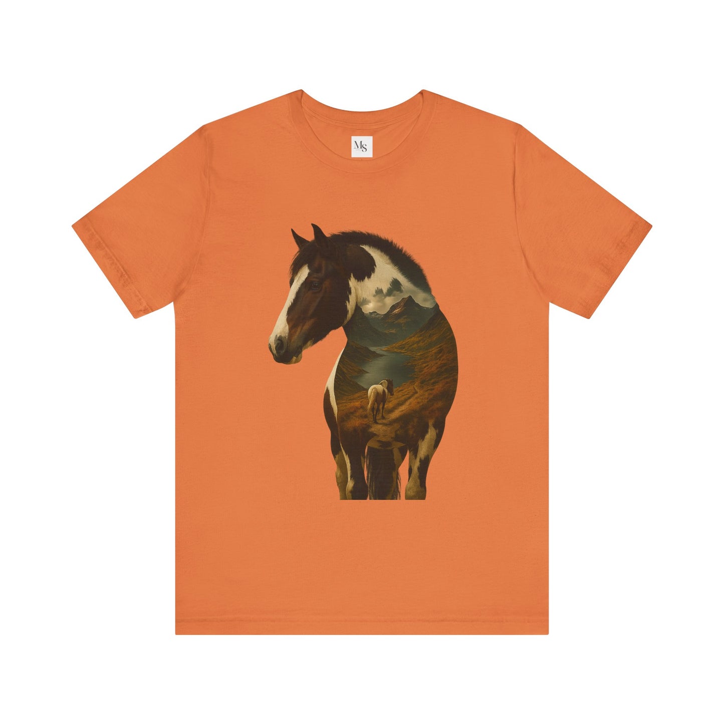 Pinto Horse Silhouette T-Shirt – Western Horse Lover Tee | Equestrian Gift for Riders & Ranch Fans | Unisex Country Style Shirt