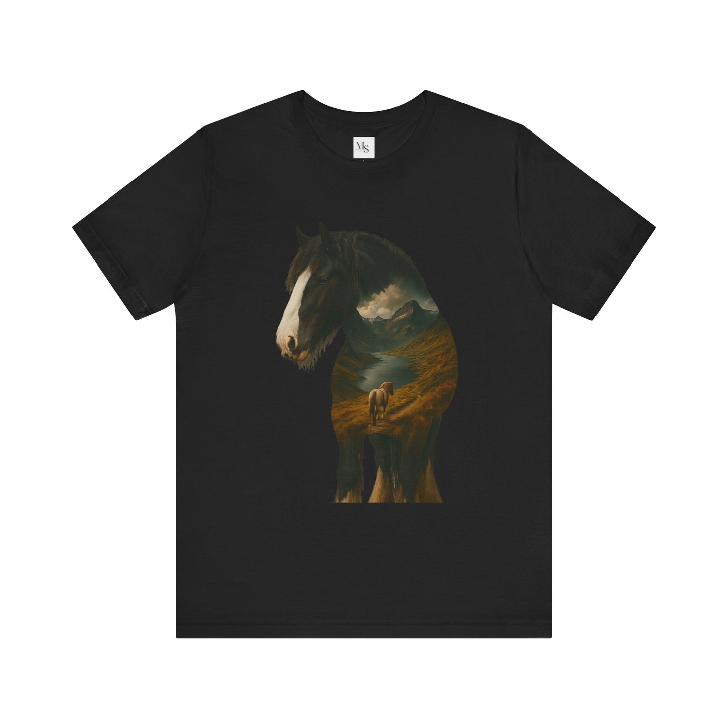 Shire Horse Silhouette T-Shirt – Majestic Draft Horse Tee | Equestrian Gift for Horse Lovers | Unisex Farm Animal Shirt