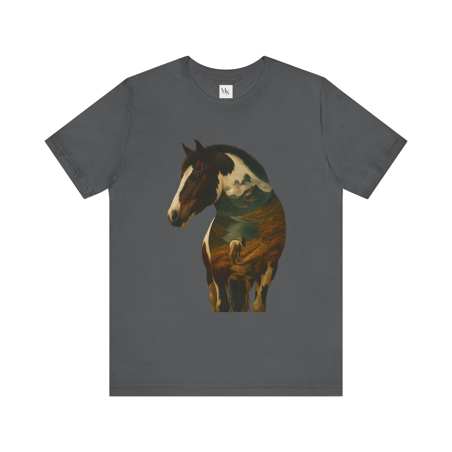 Pinto Horse Silhouette T-Shirt – Western Horse Lover Tee | Equestrian Gift for Riders & Ranch Fans | Unisex Country Style Shirt
