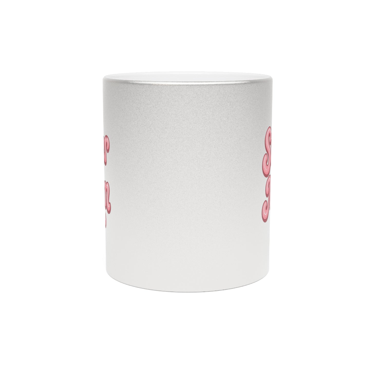 Super Mom Metallic Mug - Silver