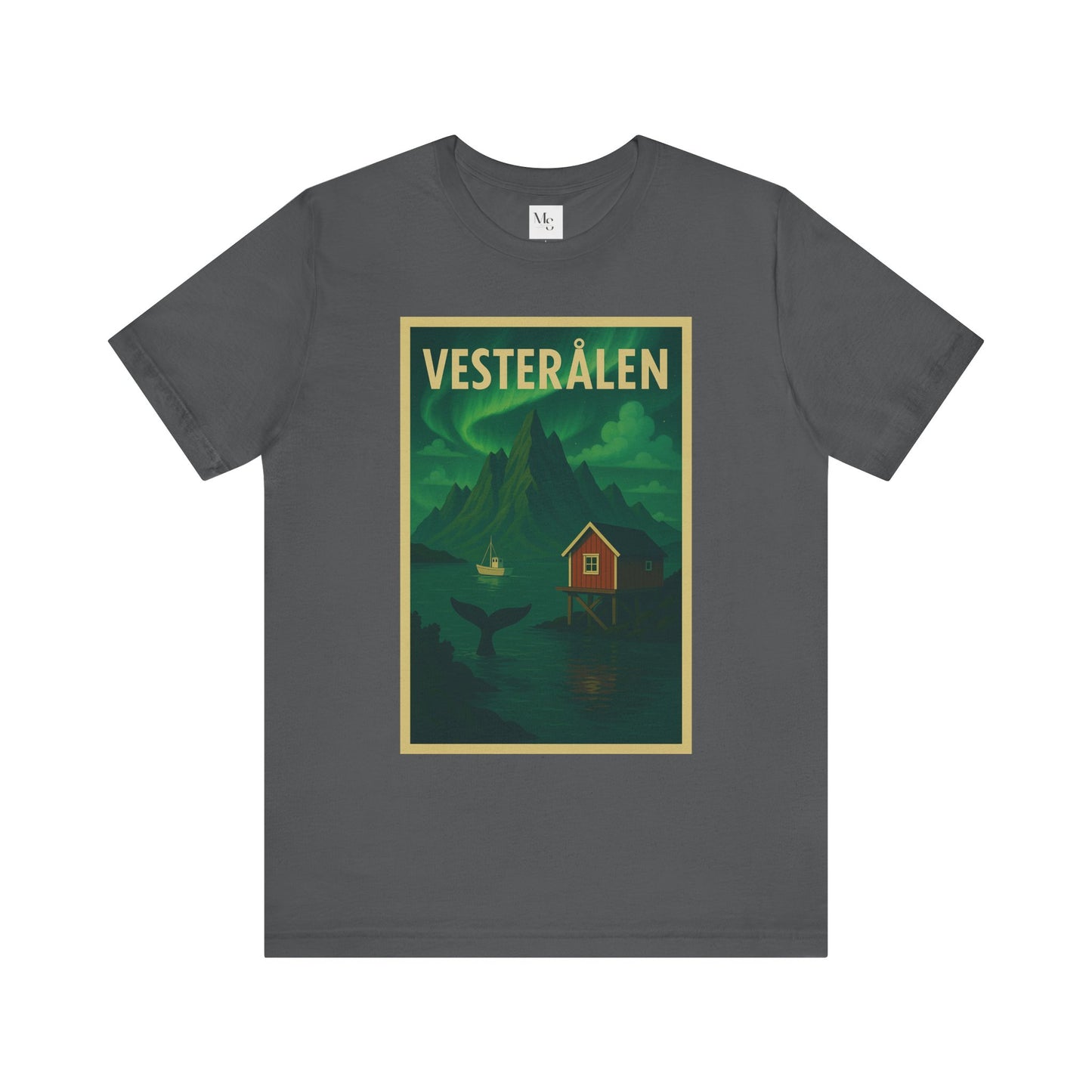 Vesterålen Aurora T-Shirt – Northern Lights & Arctic Landscape Design | Unisex Nordic Travel Tee | Norway Souvenir Gift