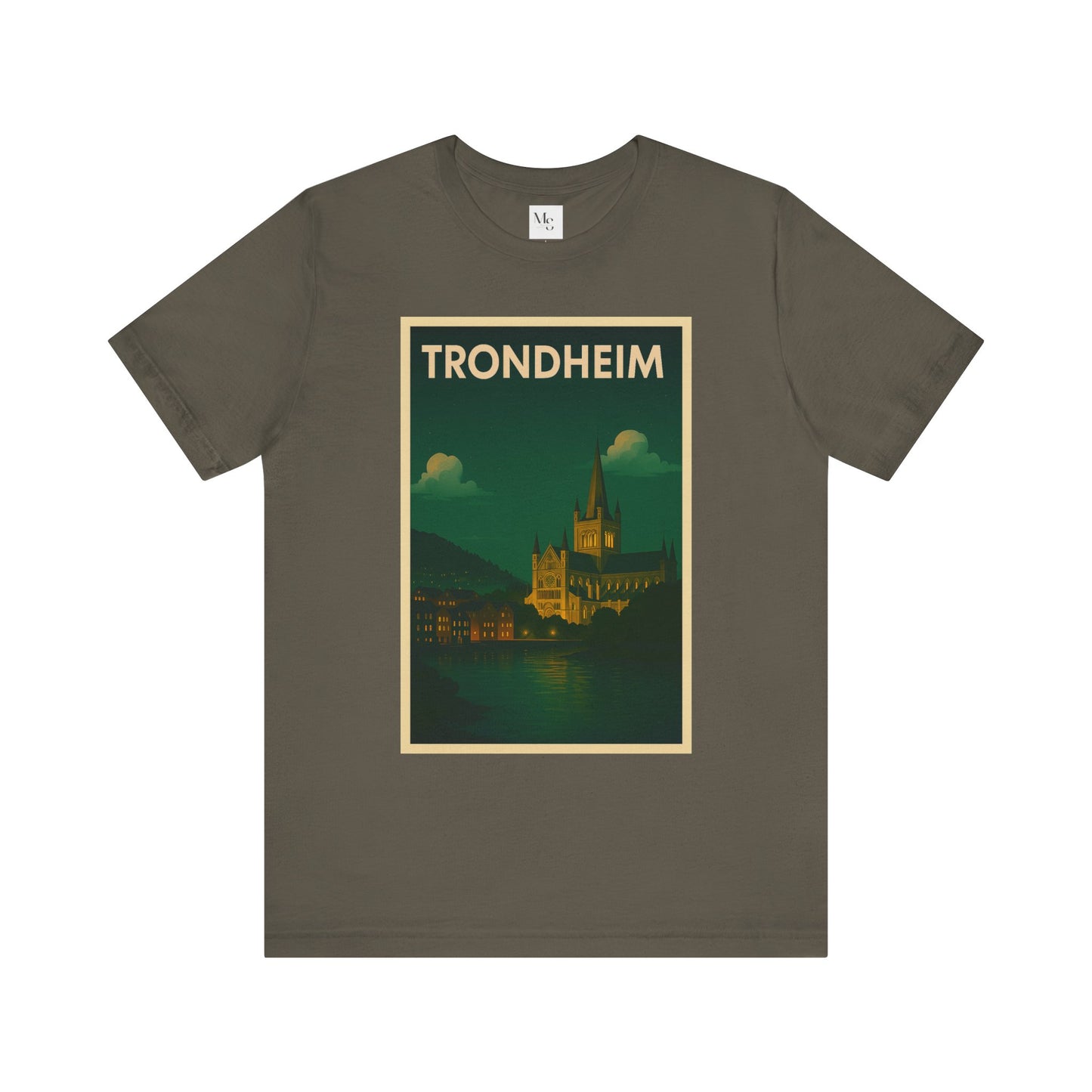 Trondheim Night Tee – Unisex Scandinavian City Silhouette Shirt