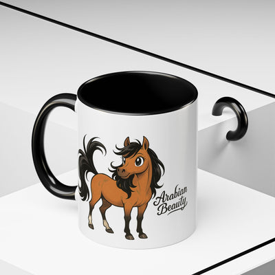 Arabian Beauty Horse Accent Coffee Mug - Perfect Gift for Horse Lovers, Equestrian Decor, Unique Animal Lover Mug, Tea Cups