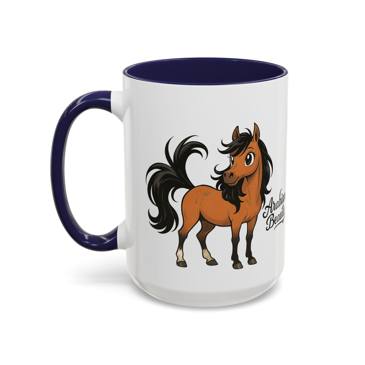 Arabian Beauty Horse Accent Coffee Mug - Perfect Gift for Horse Lovers, Equestrian Decor, Unique Animal Lover Mug, Tea Cups