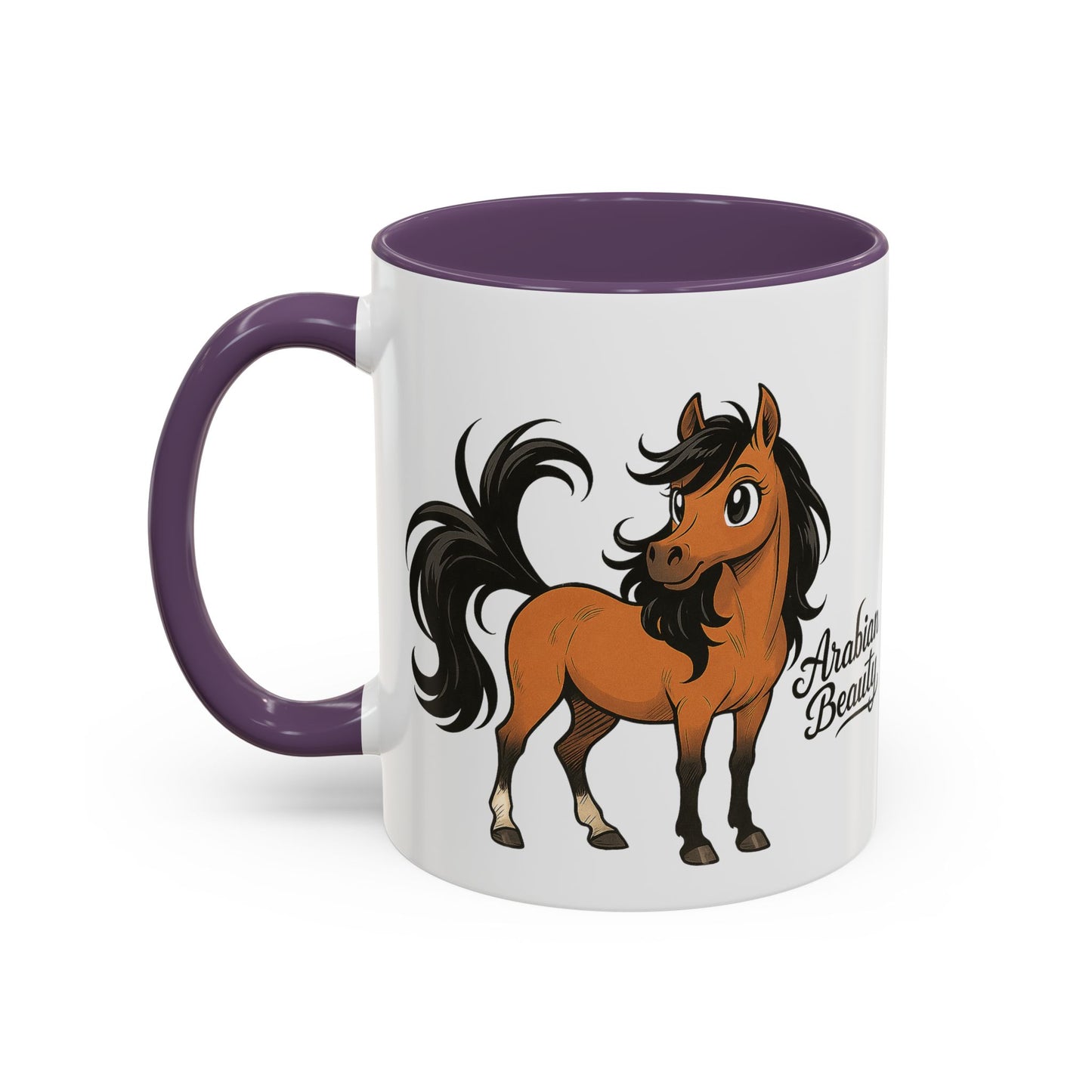 Arabian Beauty Horse Accent Coffee Mug - Perfect Gift for Horse Lovers, Equestrian Decor, Unique Animal Lover Mug, Tea Cups