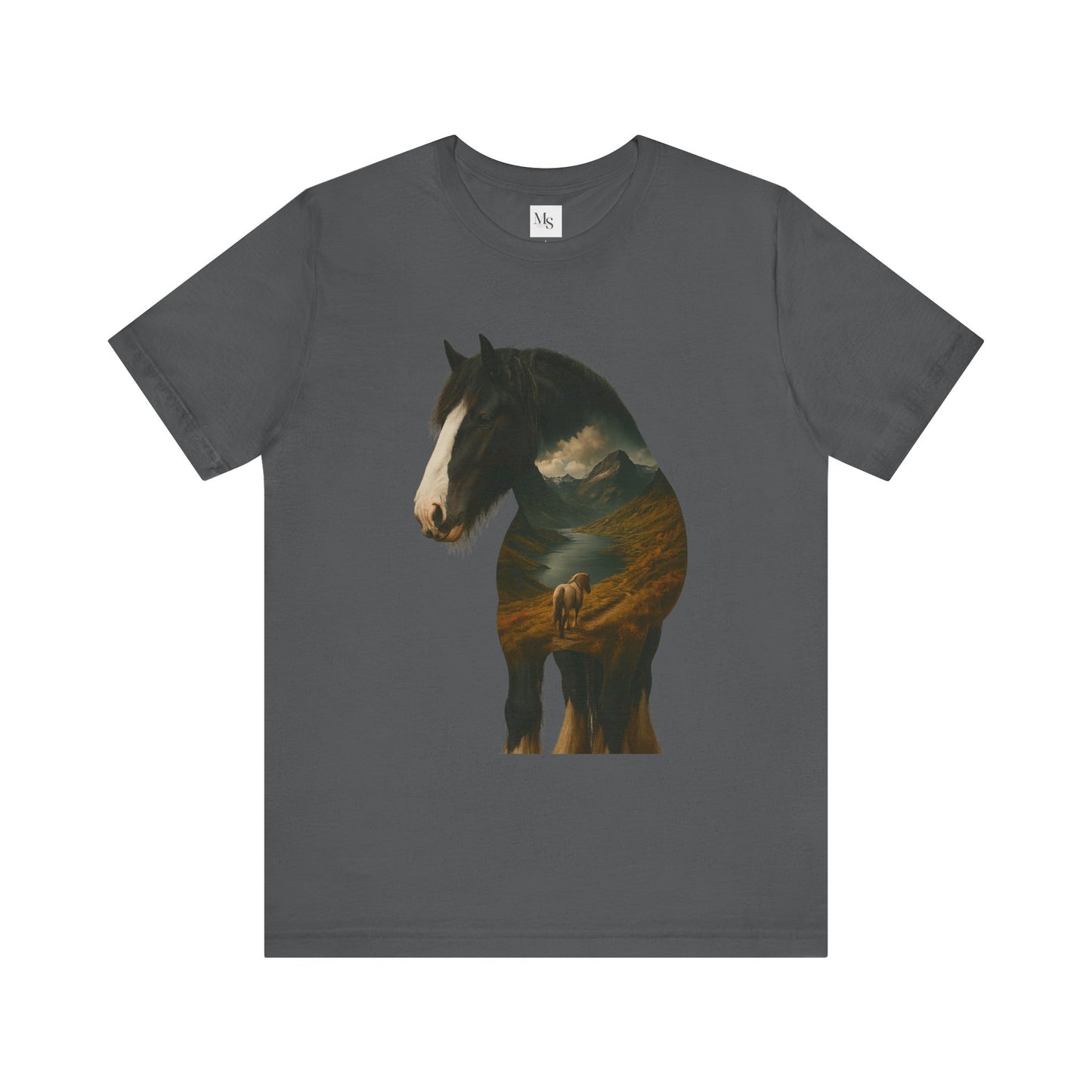 Shire Horse Silhouette T-Shirt – Majestic Draft Horse Tee | Equestrian Gift for Horse Lovers | Unisex Farm Animal Shirt