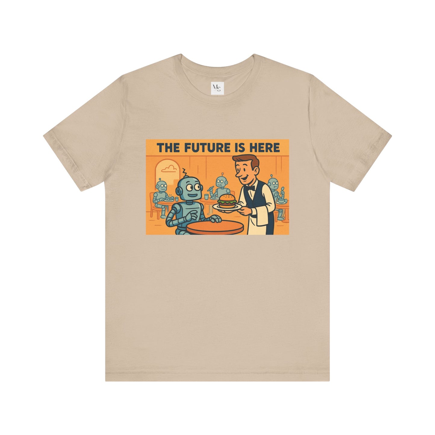 Retro Robot Graphic Tee - 'The Future is Here'