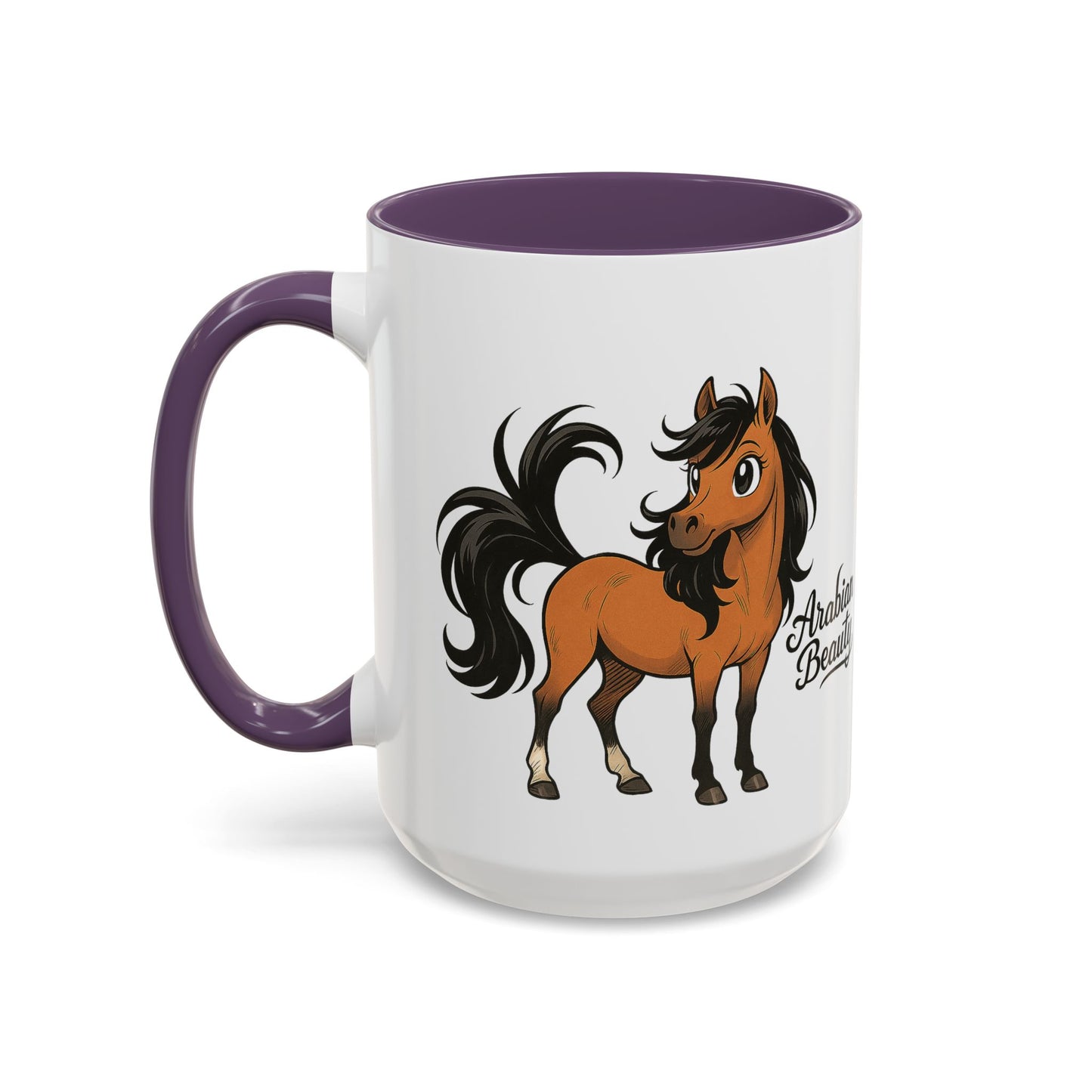 Arabian Beauty Horse Accent Coffee Mug - Perfect Gift for Horse Lovers, Equestrian Decor, Unique Animal Lover Mug, Tea Cups