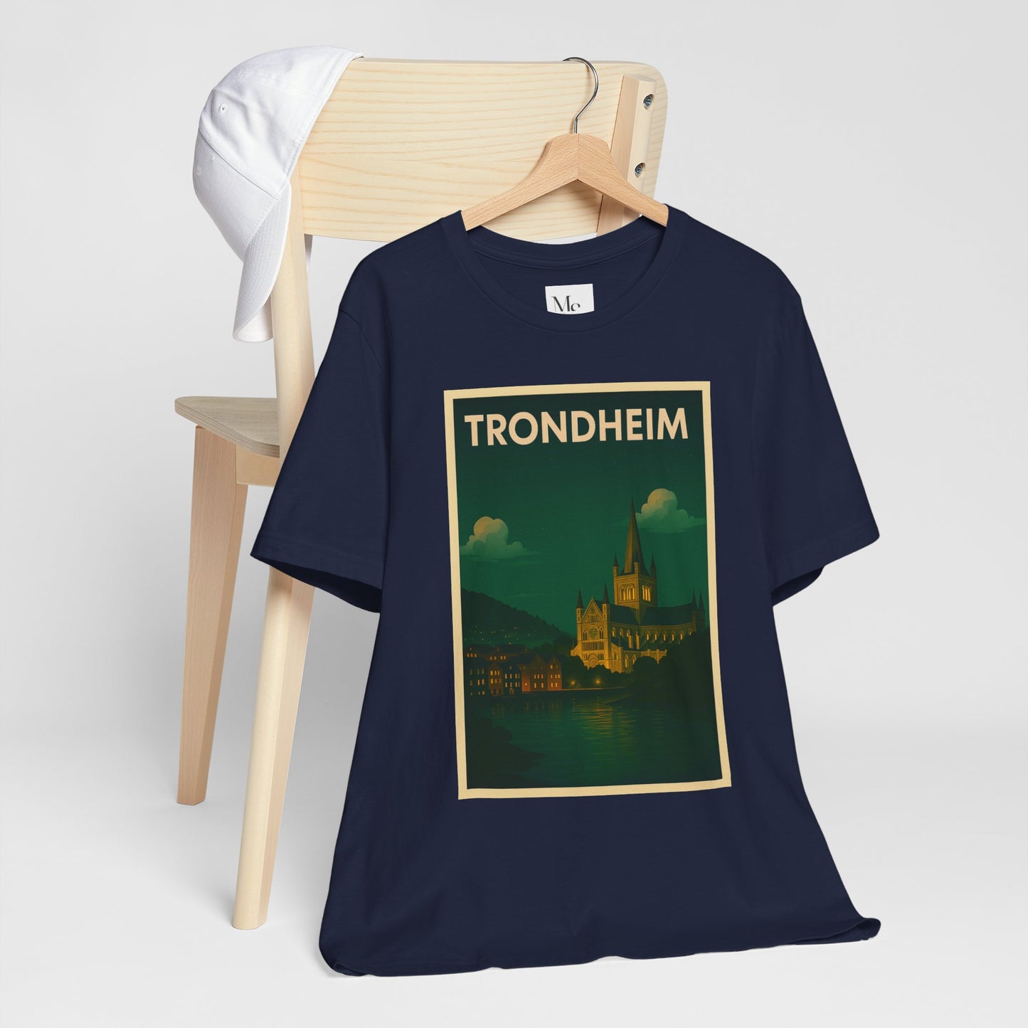 Trondheim Night Tee – Unisex Scandinavian City Silhouette Shirt