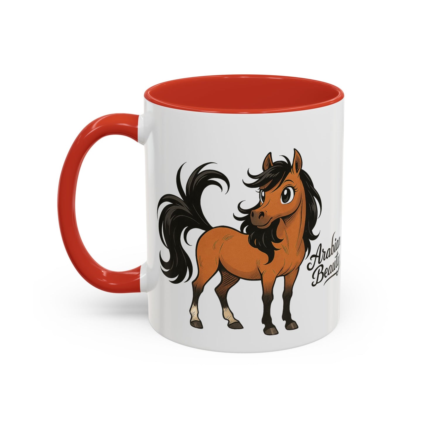 Arabian Beauty Horse Accent Coffee Mug - Perfect Gift for Horse Lovers, Equestrian Decor, Unique Animal Lover Mug, Tea Cups