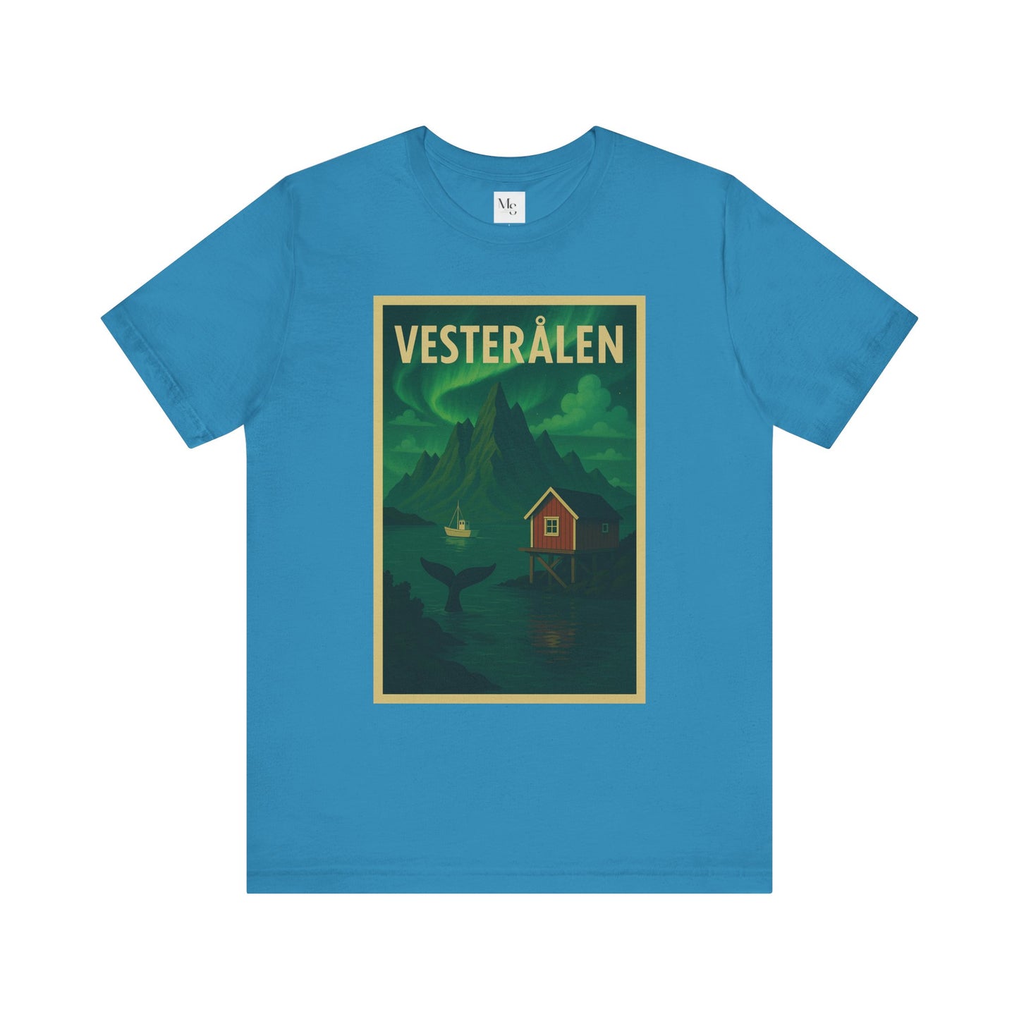 Vesterålen Aurora T-Shirt – Northern Lights & Arctic Landscape Design | Unisex Nordic Travel Tee | Norway Souvenir Gift