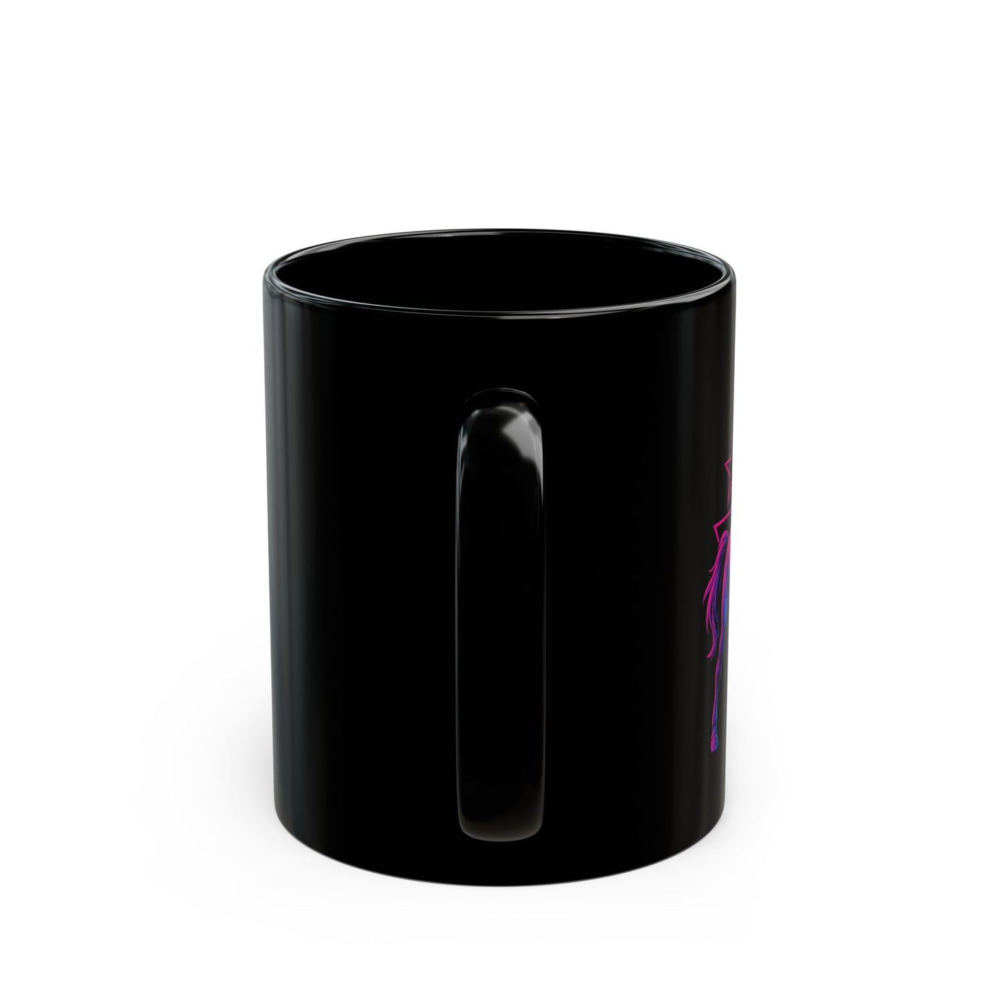 Retro Neon Horse Mug – 80s Style Coffee Cup for Horse Lovers, Unique Gift Idea