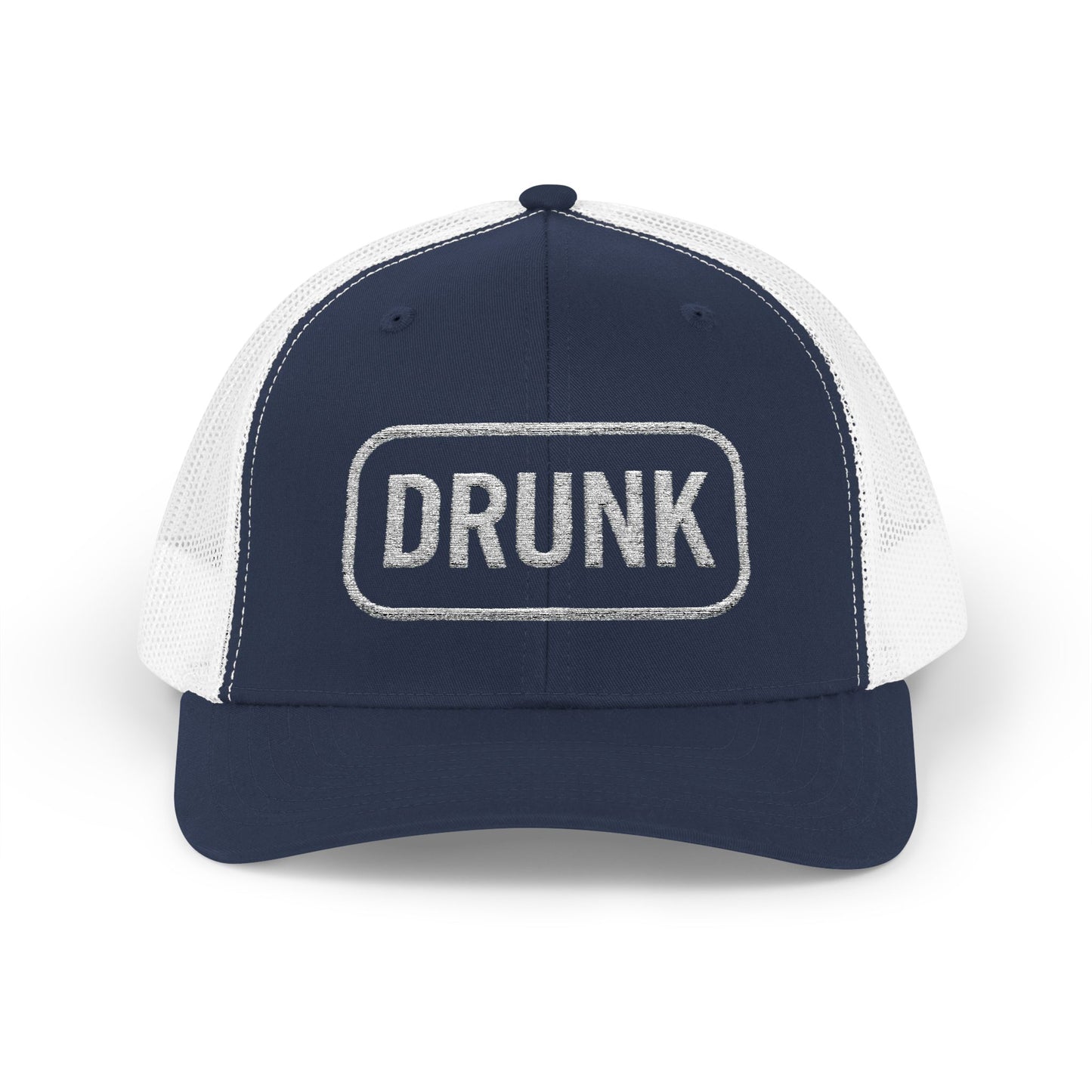 Drunk Embroidered Trucker Hat – Funny Party Cap | Adjustable Mesh Back | Novelty Gift for Adults