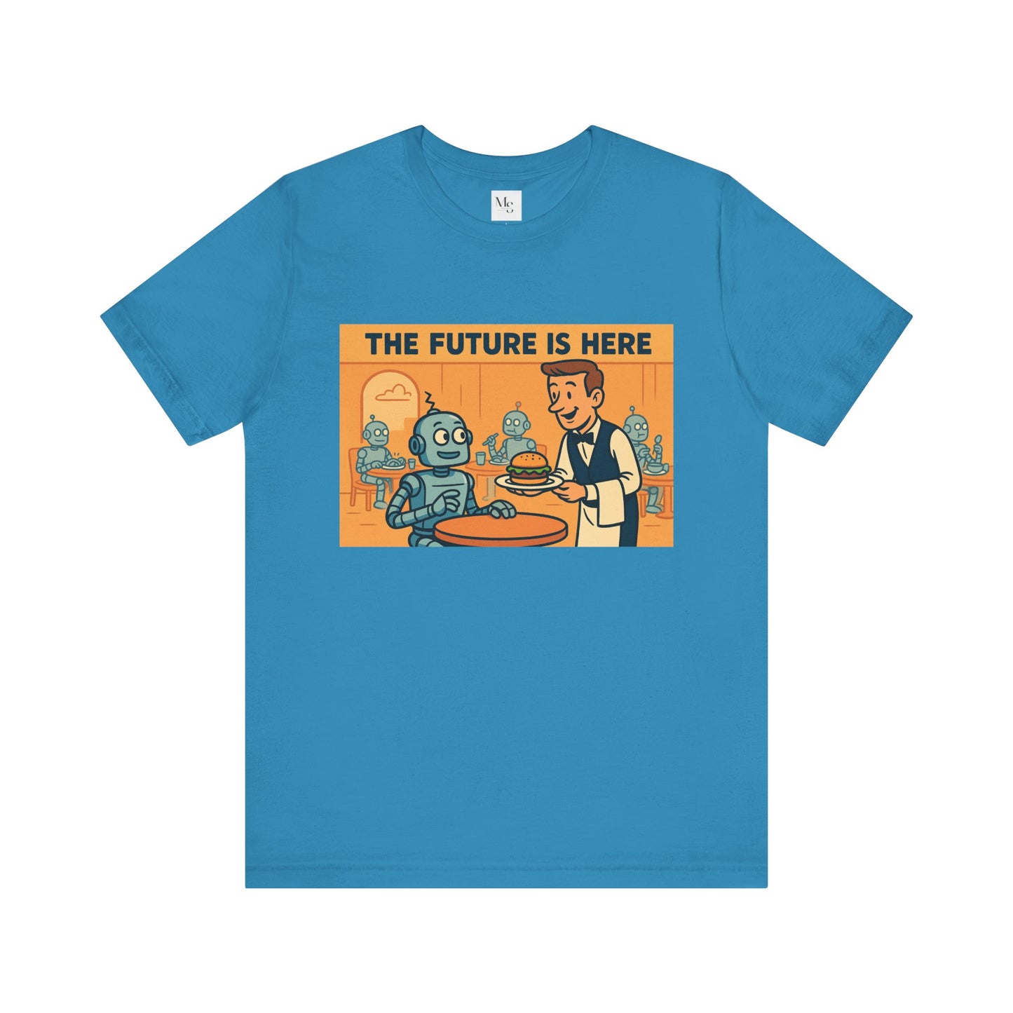 Retro Robot Graphic Tee - 'The Future is Here'