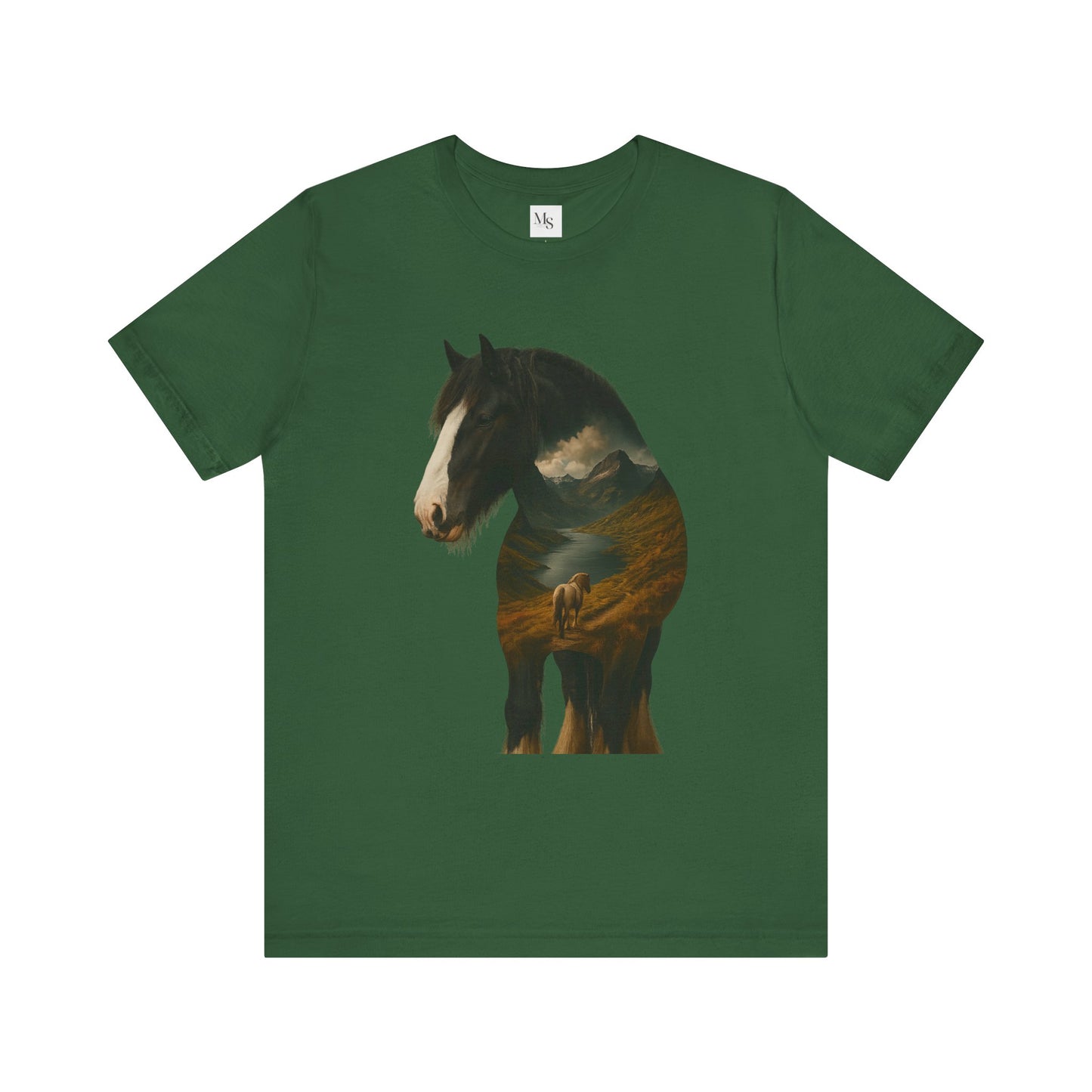 Shire Horse Silhouette T-Shirt – Majestic Draft Horse Tee | Equestrian Gift for Horse Lovers | Unisex Farm Animal Shirt