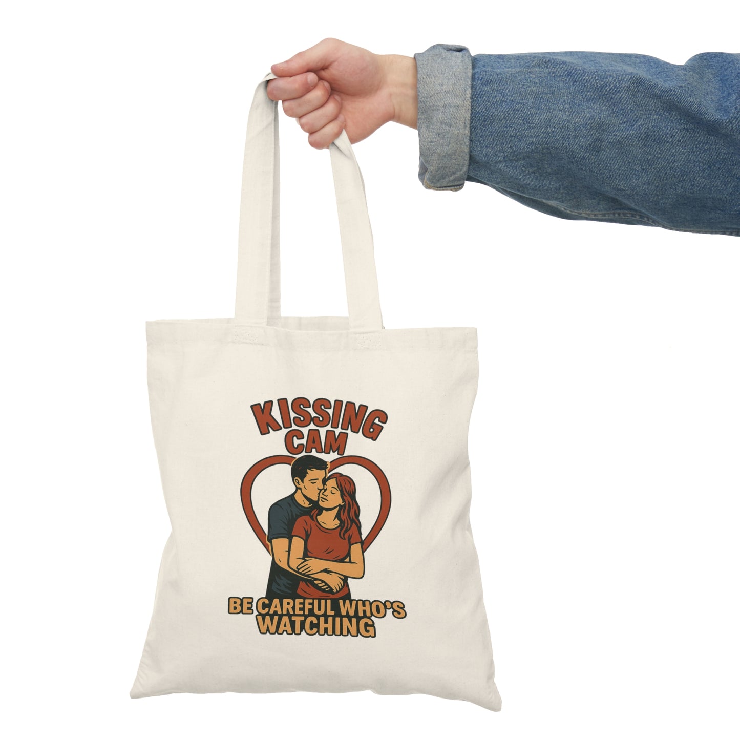 Be Careful Who’s Watching Tote – Romantic Couples Canvas Gift Bag