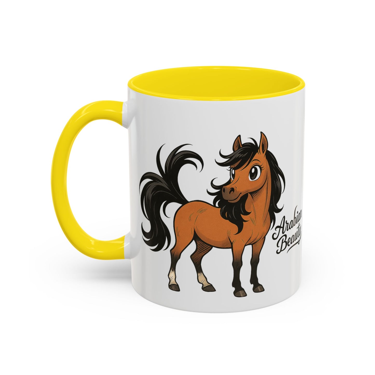 Arabian Beauty Horse Accent Coffee Mug - Perfect Gift for Horse Lovers, Equestrian Decor, Unique Animal Lover Mug, Tea Cups