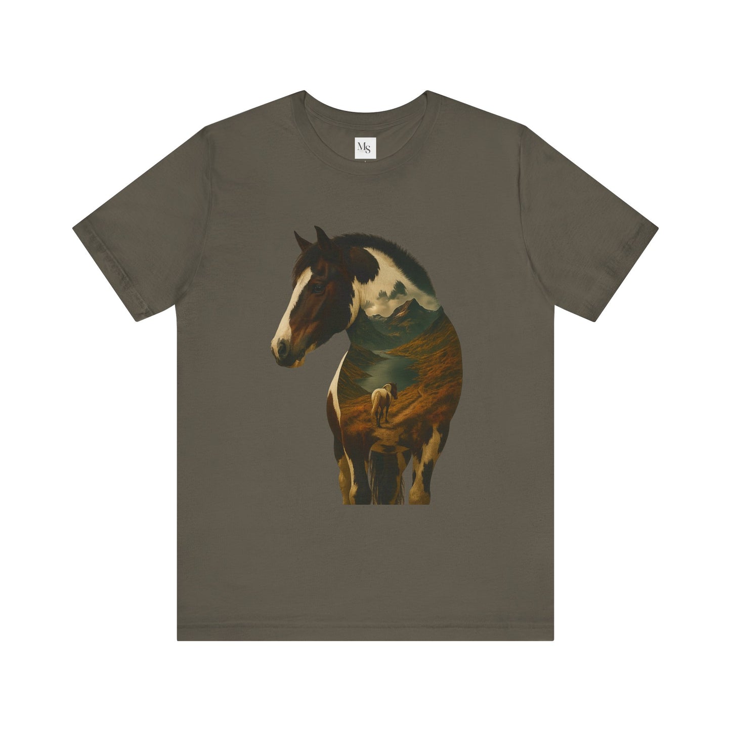 Pinto Horse Silhouette T-Shirt – Western Horse Lover Tee | Equestrian Gift for Riders & Ranch Fans | Unisex Country Style Shirt