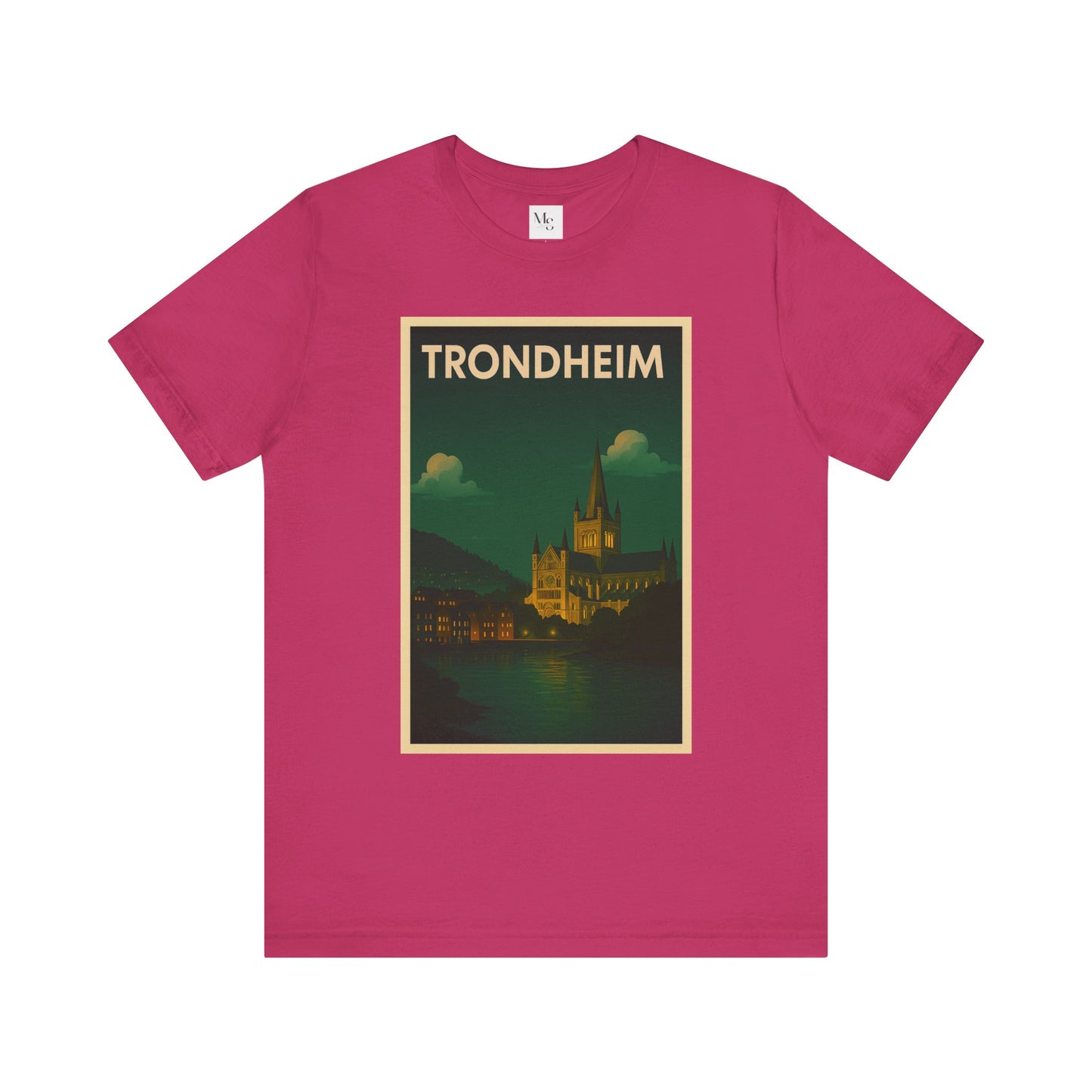 Trondheim Night Tee – Unisex Scandinavian City Silhouette Shirt