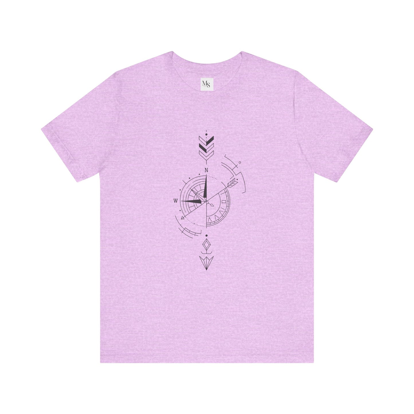 Compass Arrow T-Shirt – Geometric Unisex Tee for Travelers & Adventurers- Perfect Gift for Cool people