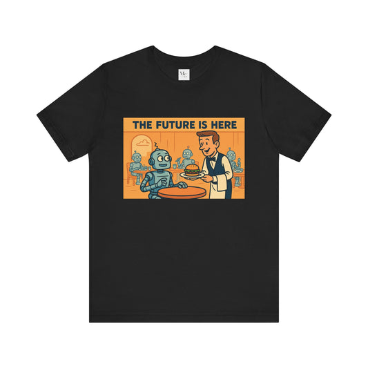 Retro Robot Graphic Tee - 'The Future is Here'