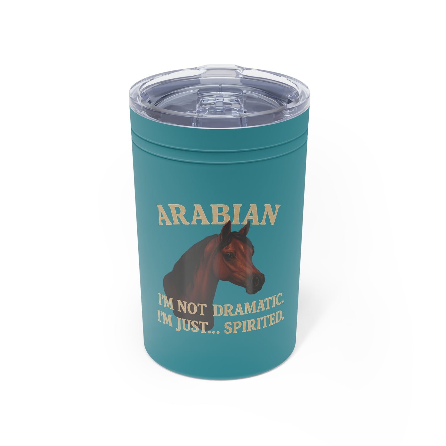 Arabian Horse Themed Tumbler | Spirited Horse Lover Gift | 11oz Insulated Travel Mug | Equestrian Accessory | Cool Gift for Horse Owners