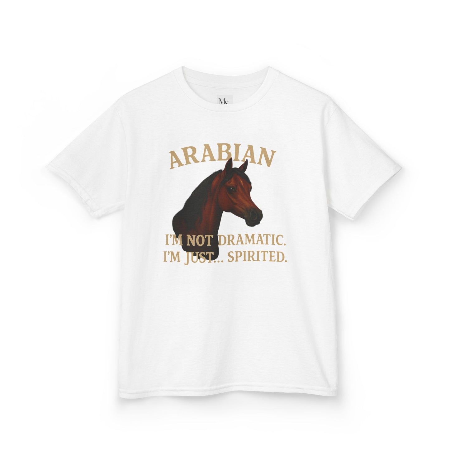 Arabian Horse Kids Tee - I'm Not Dramatic, I'm Just Spirited, Funny Animal Shirt, Gifts for Horse Lovers, Equestrian Apparel, Kids Humor Tee
