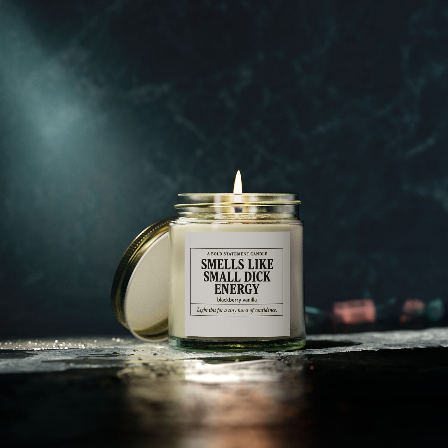 Small dick energy- scented candle, blackberry,vanilla