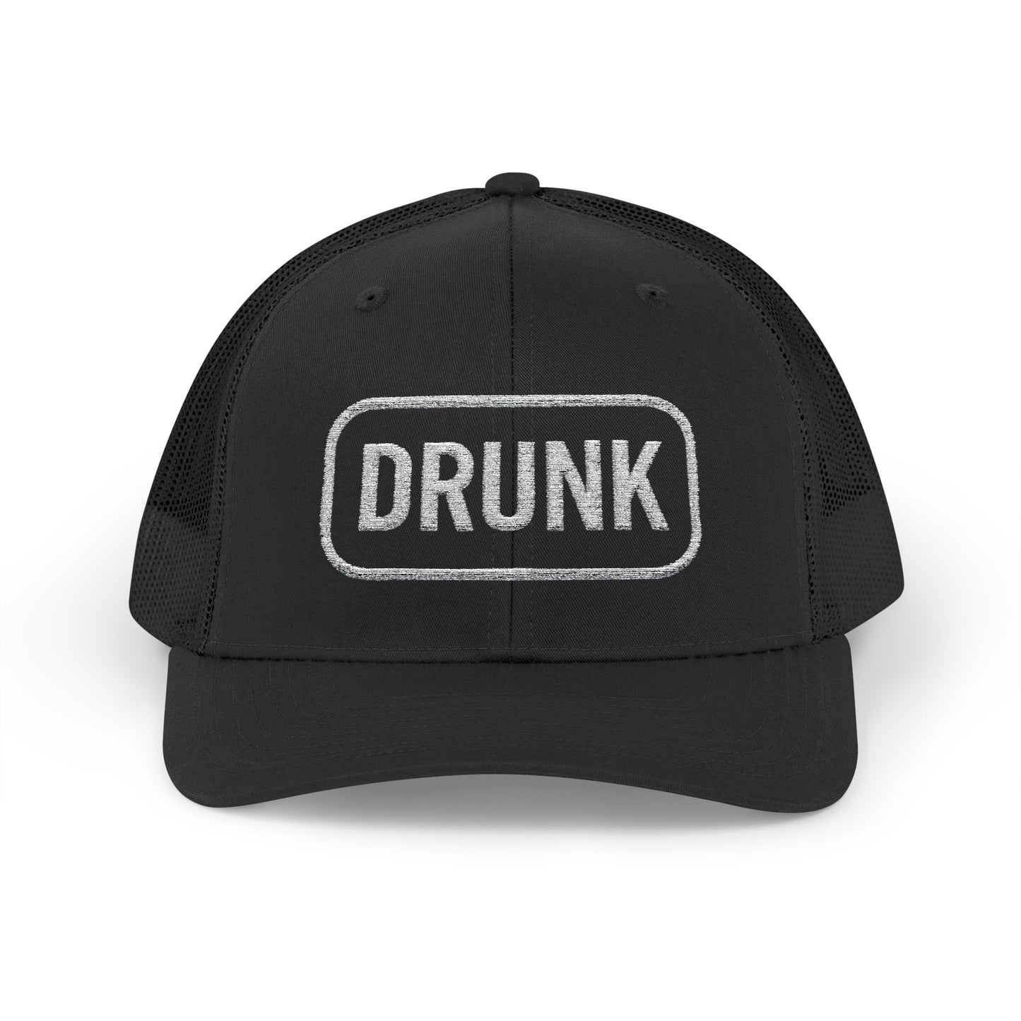 Drunk Embroidered Trucker Hat – Funny Party Cap | Adjustable Mesh Back | Novelty Gift for Adults