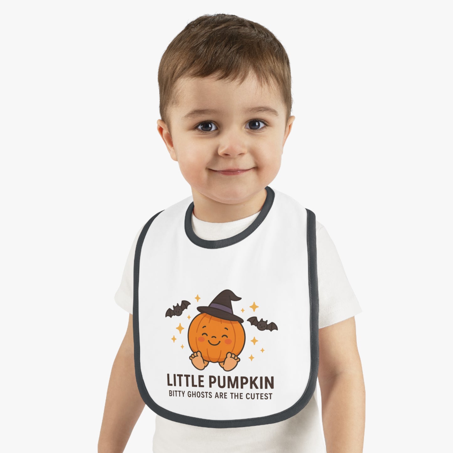 Cute Halloween Baby Bib, Adorable Pumpkin Design for Infants, Perfect for Fall Celebrations, Baby Shower Gift, Cute Kids Apparel