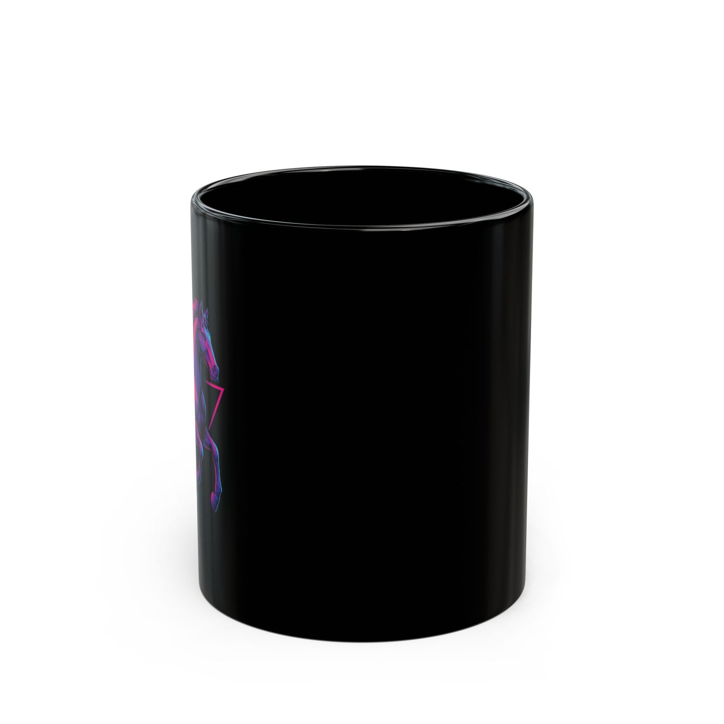 Retro Neon Horse Mug – 80s Style Coffee Cup for Horse Lovers, Unique Gift Idea