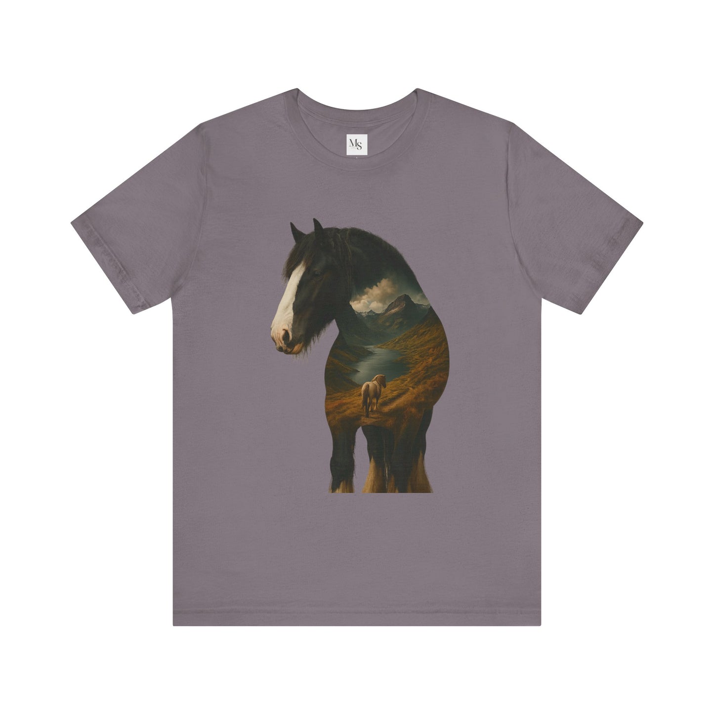 Shire Horse Silhouette T-Shirt – Majestic Draft Horse Tee | Equestrian Gift for Horse Lovers | Unisex Farm Animal Shirt
