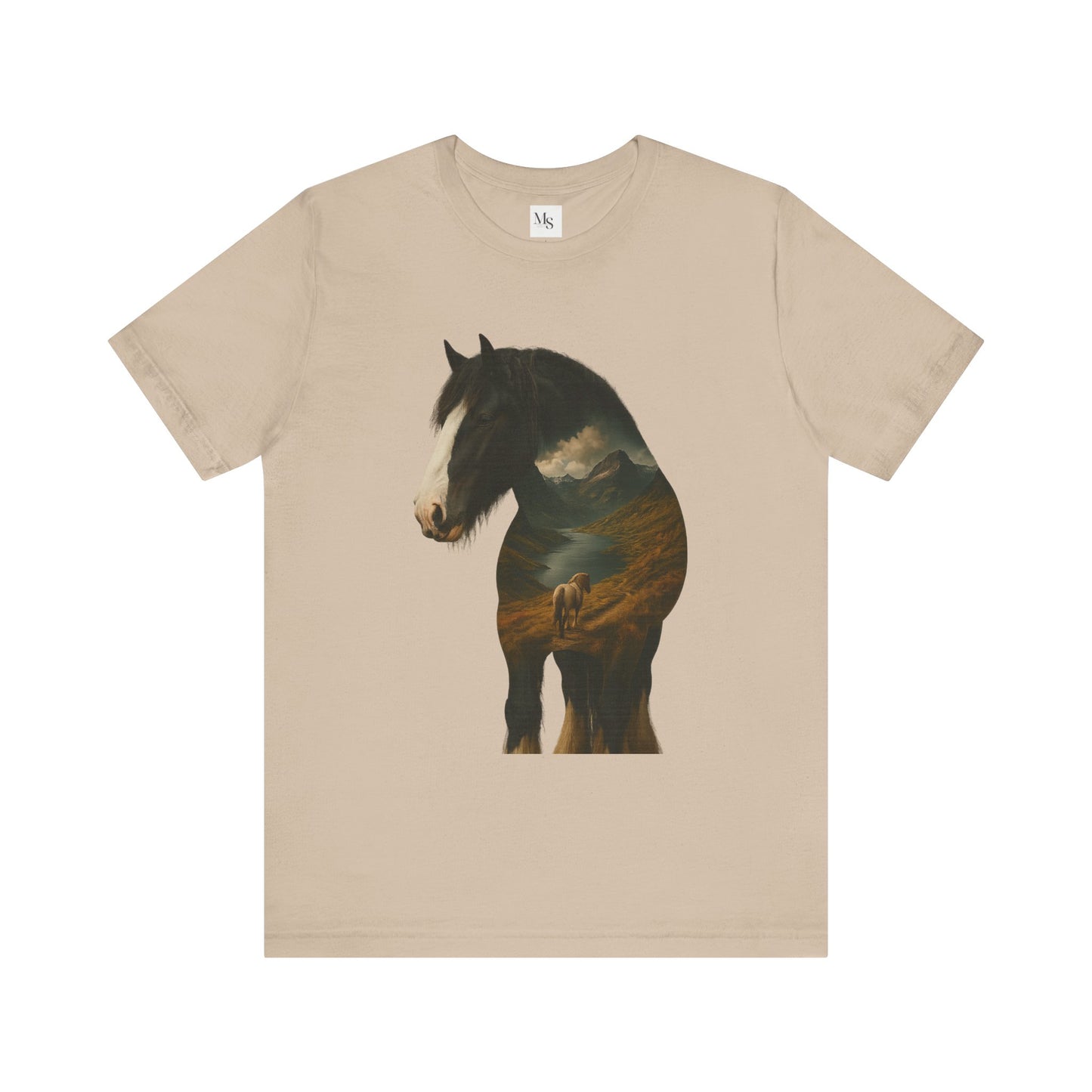 Shire Horse Silhouette T-Shirt – Majestic Draft Horse Tee | Equestrian Gift for Horse Lovers | Unisex Farm Animal Shirt
