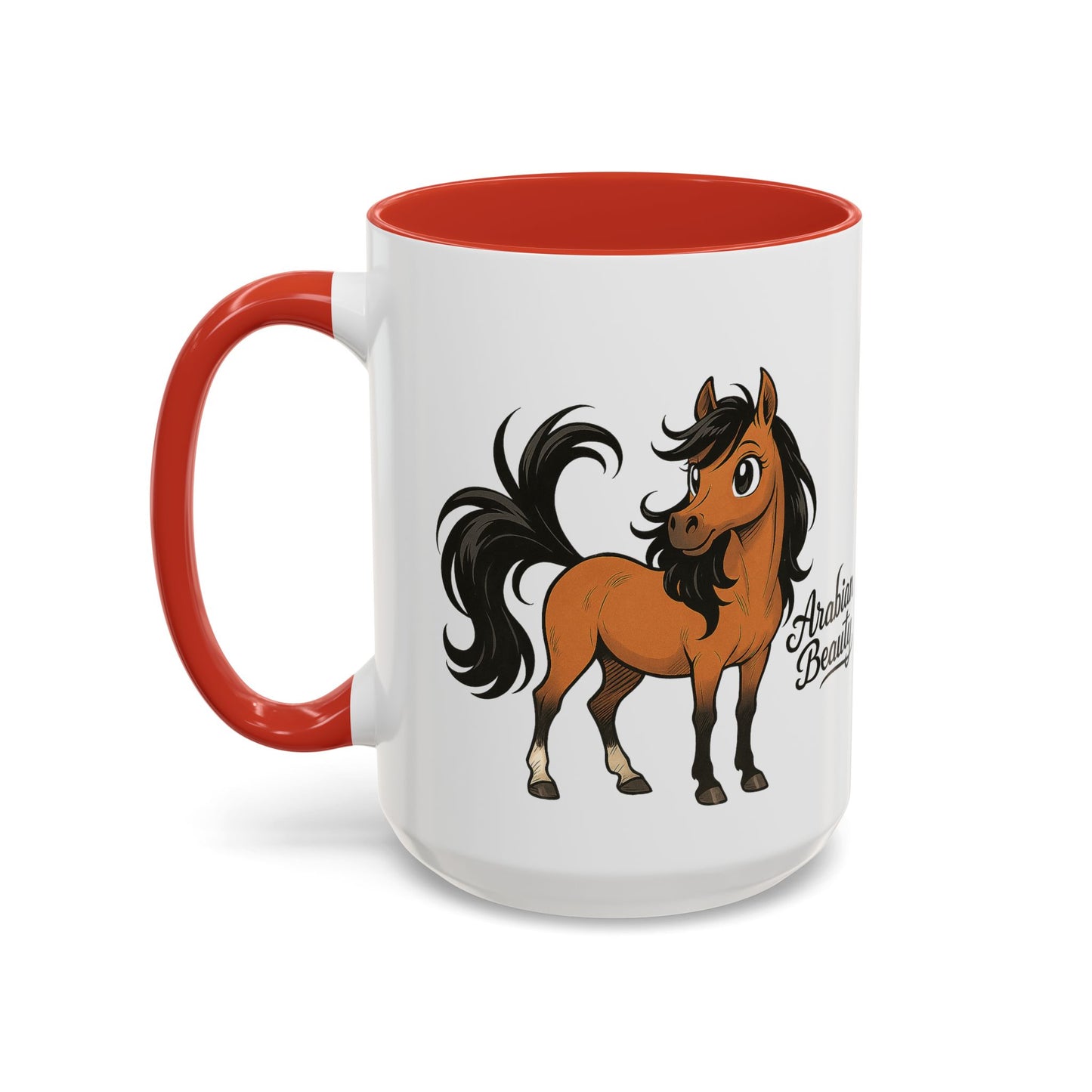 Arabian Beauty Horse Accent Coffee Mug - Perfect Gift for Horse Lovers, Equestrian Decor, Unique Animal Lover Mug, Tea Cups