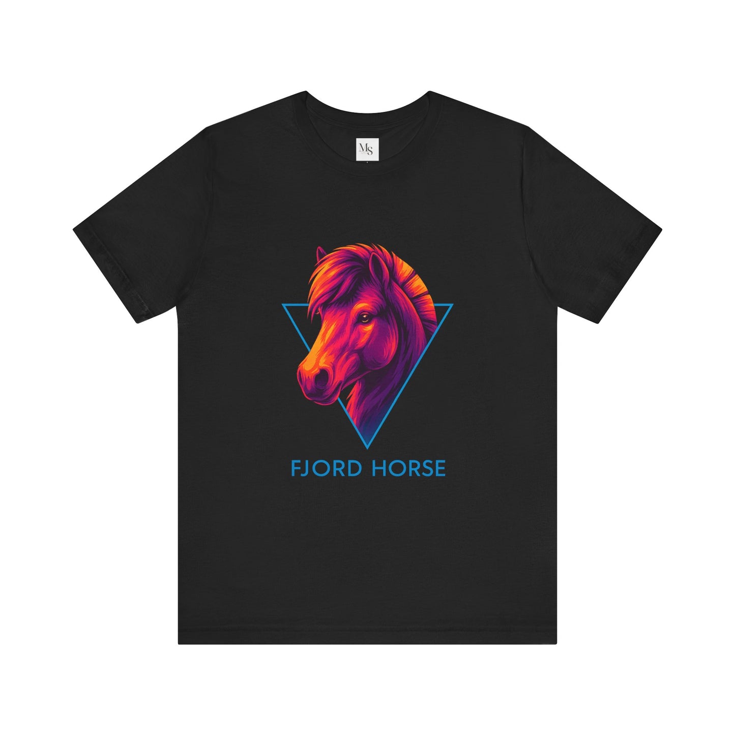 Fjord Neon Horse Tee – 80s Style Neon Graphic Fjord Horse T‑Shirt Gift
