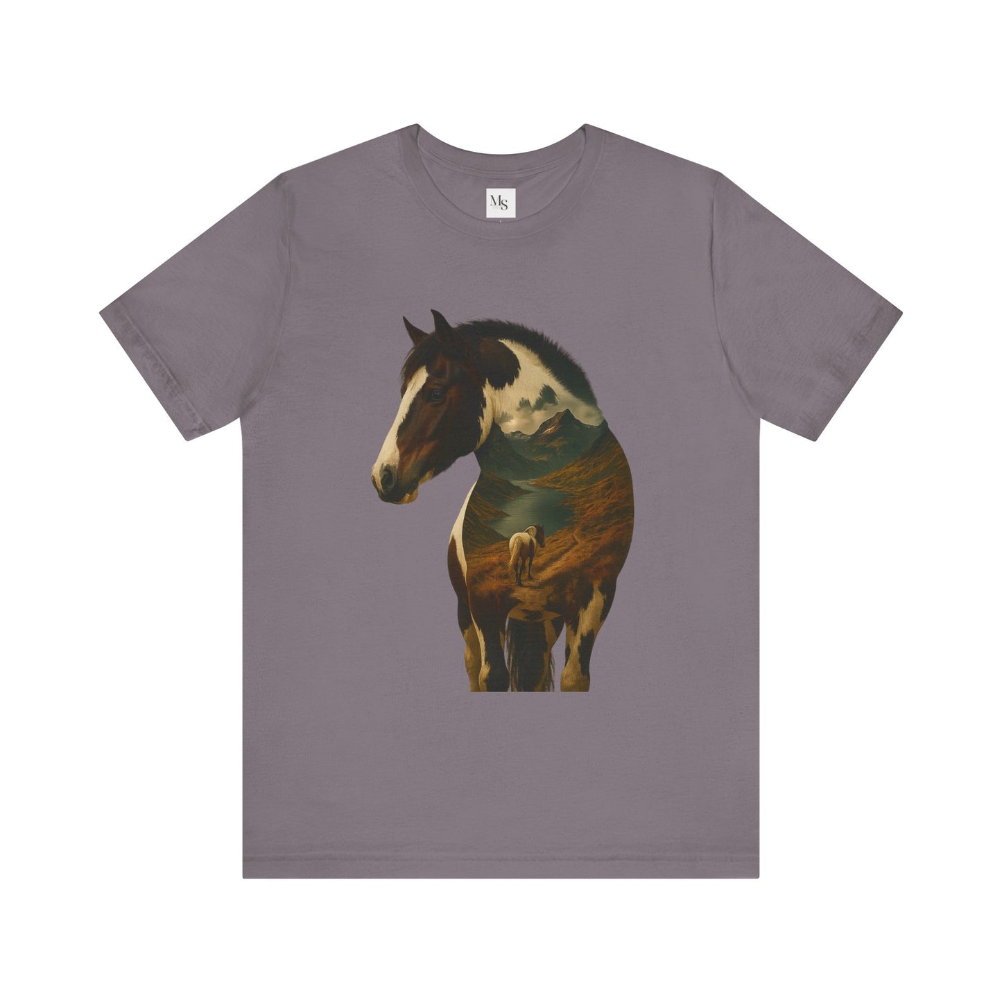 Pinto Horse Silhouette T-Shirt – Western Horse Lover Tee | Equestrian Gift for Riders & Ranch Fans | Unisex Country Style Shirt