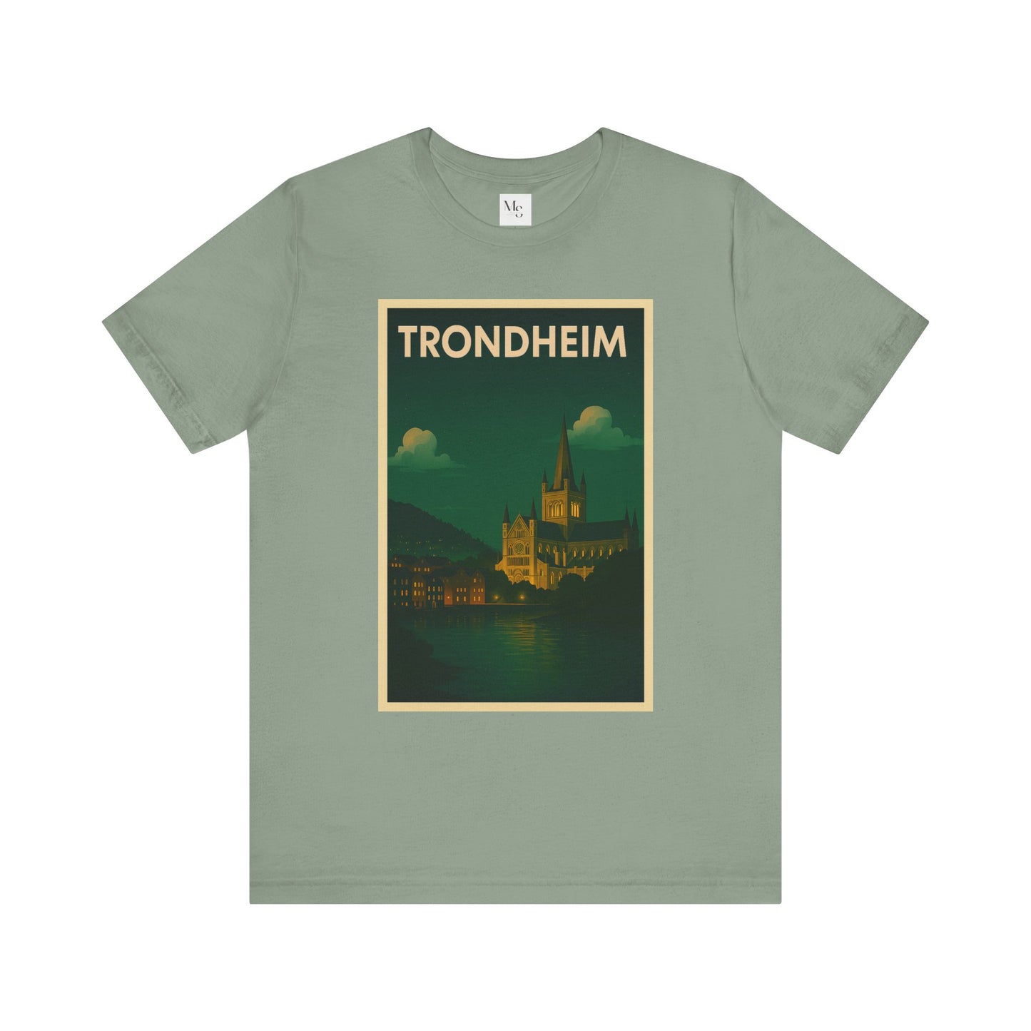 Trondheim Night Tee – Unisex Scandinavian City Silhouette Shirt
