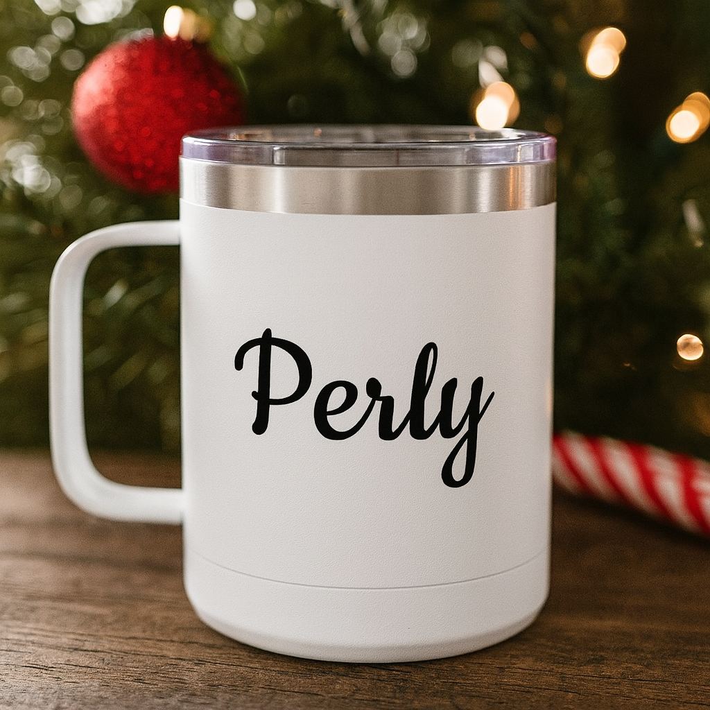 Personalized Insulated Coffee Tumbler – Custom Name 15oz Travel Mug