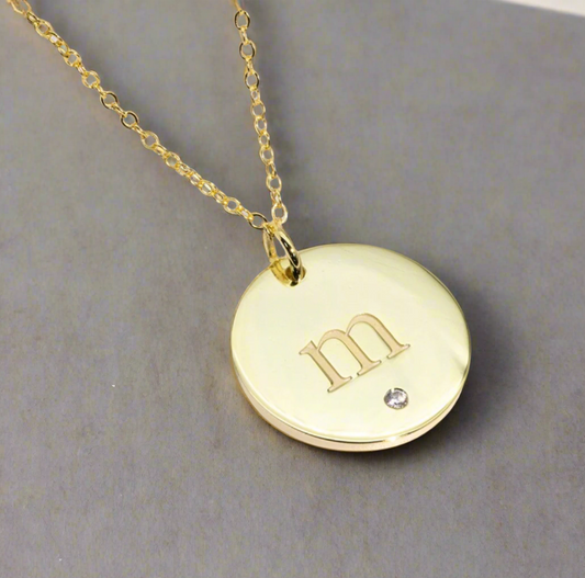 Maya Personalized Initial Necklace – Gold Letter Pendant